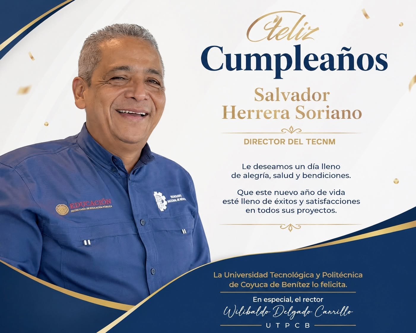 Felicitación al Mtro. Salvador Herrera Soriano
